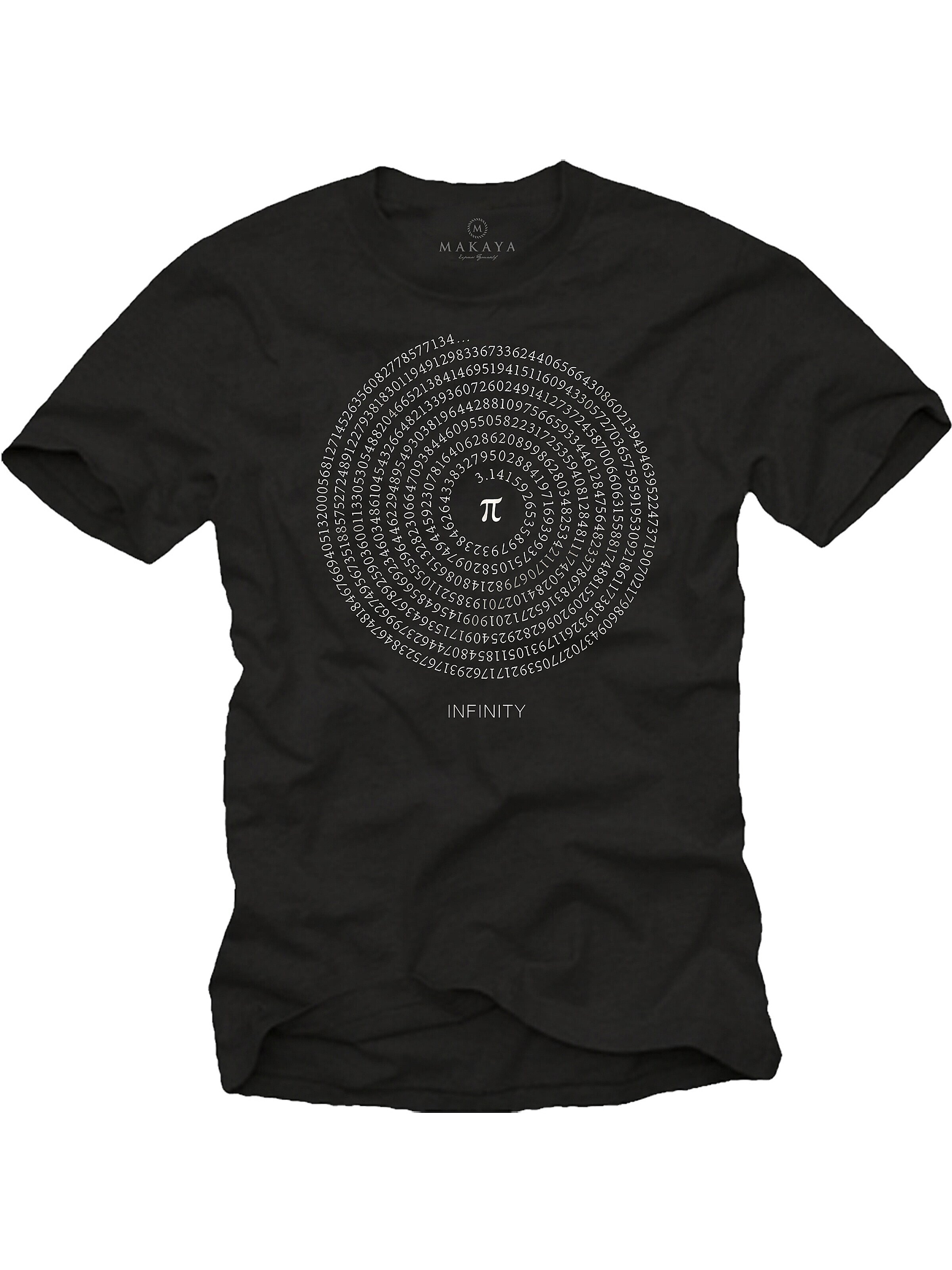 MAKAYA Shirt 'Pi Infinety' in Black: front