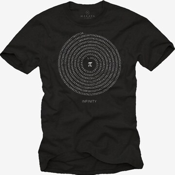 MAKAYA Shirt 'Pi Infinety' in Black: front