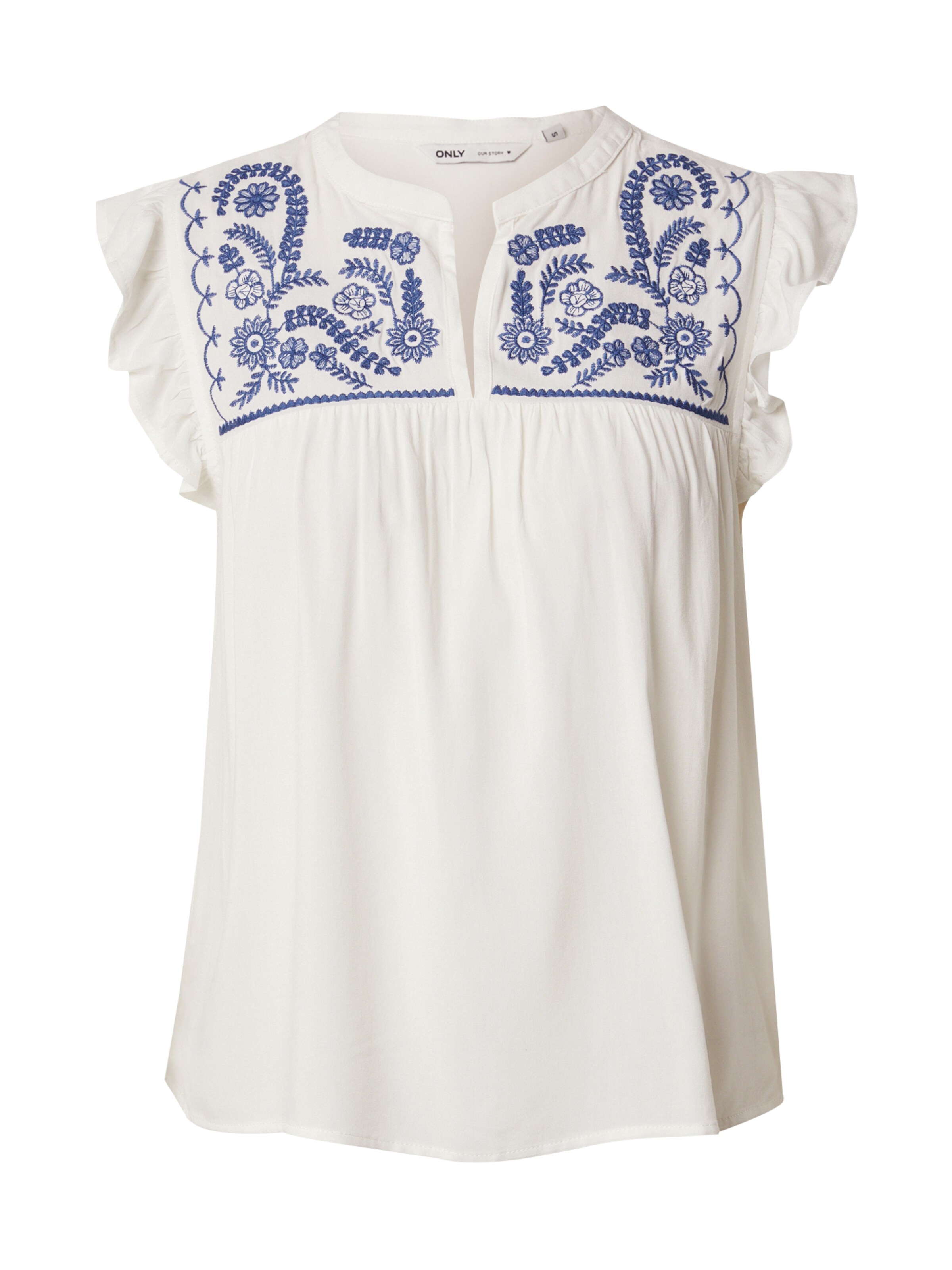 ONLY Blus 'ONLVestine' i vit: framsida