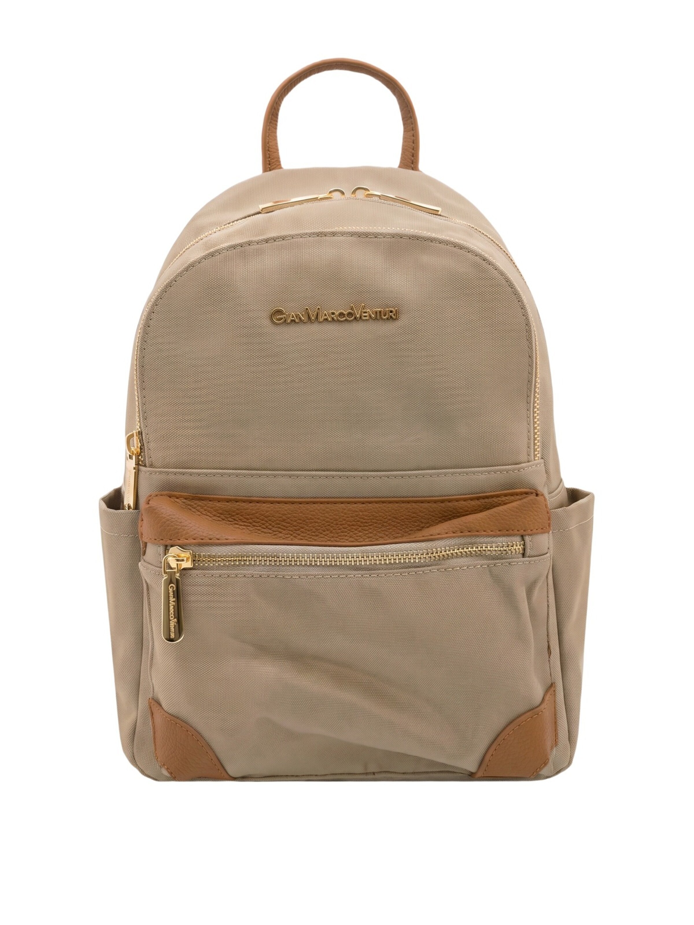 Zaino di GianMarco Venturi in beige: frontale