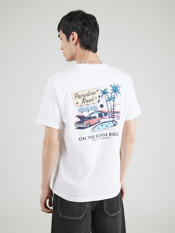 T-Shirt 'ON THE RIDGE ROUTE' Kaotiko en blanc : devant