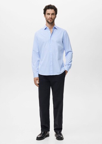 MANGO MAN Regular fit Button Up Shirt 'Playr' in Blue