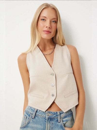 Happiness İstanbul Gilet 'Westen' en S en beige, Vue avec produit