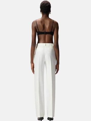 PINKO Regular Trousers with creases in White