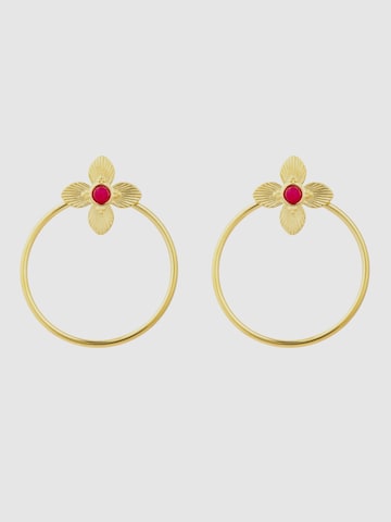 Luxenter Earrings 'Uya' in Pink: front