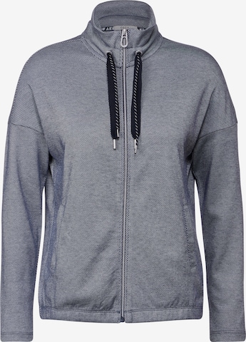 CECIL Zip-Up Hoodie in Blue: front