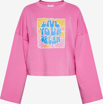 Sweat-shirt IZIA en rose : devant