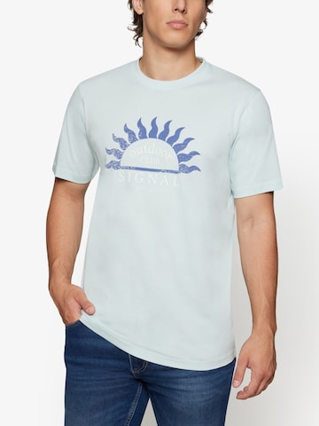 Signal T-Shirt 'GabrielSI' in Blau: Vorderseite