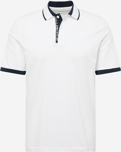 JACK & JONES T-Shirt 'STEEL' en bleu foncé / blanc, Vue avec produit