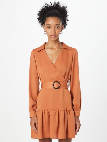 River Island Shirt Dress in Brown: front