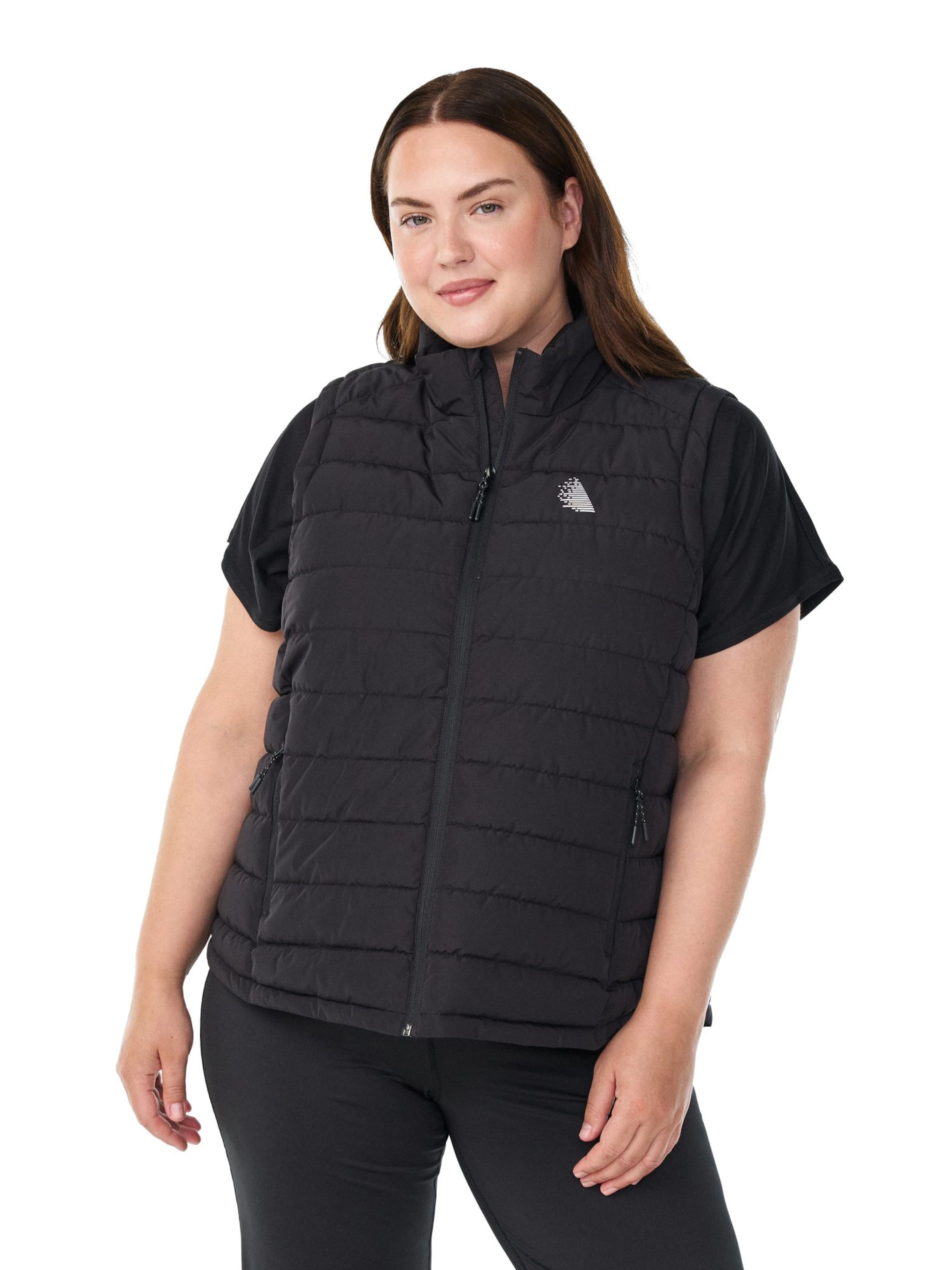 Active by Zizzi Жилетка 'Aroad' в Черный: спереди