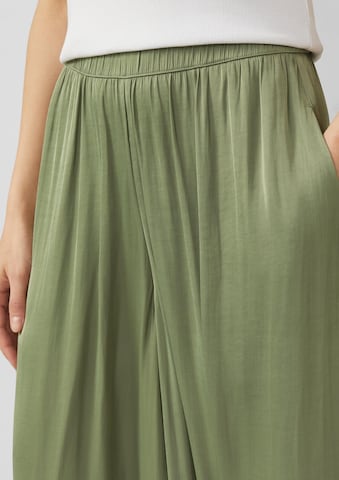 Wide Leg Pantalon s.Oliver en vert