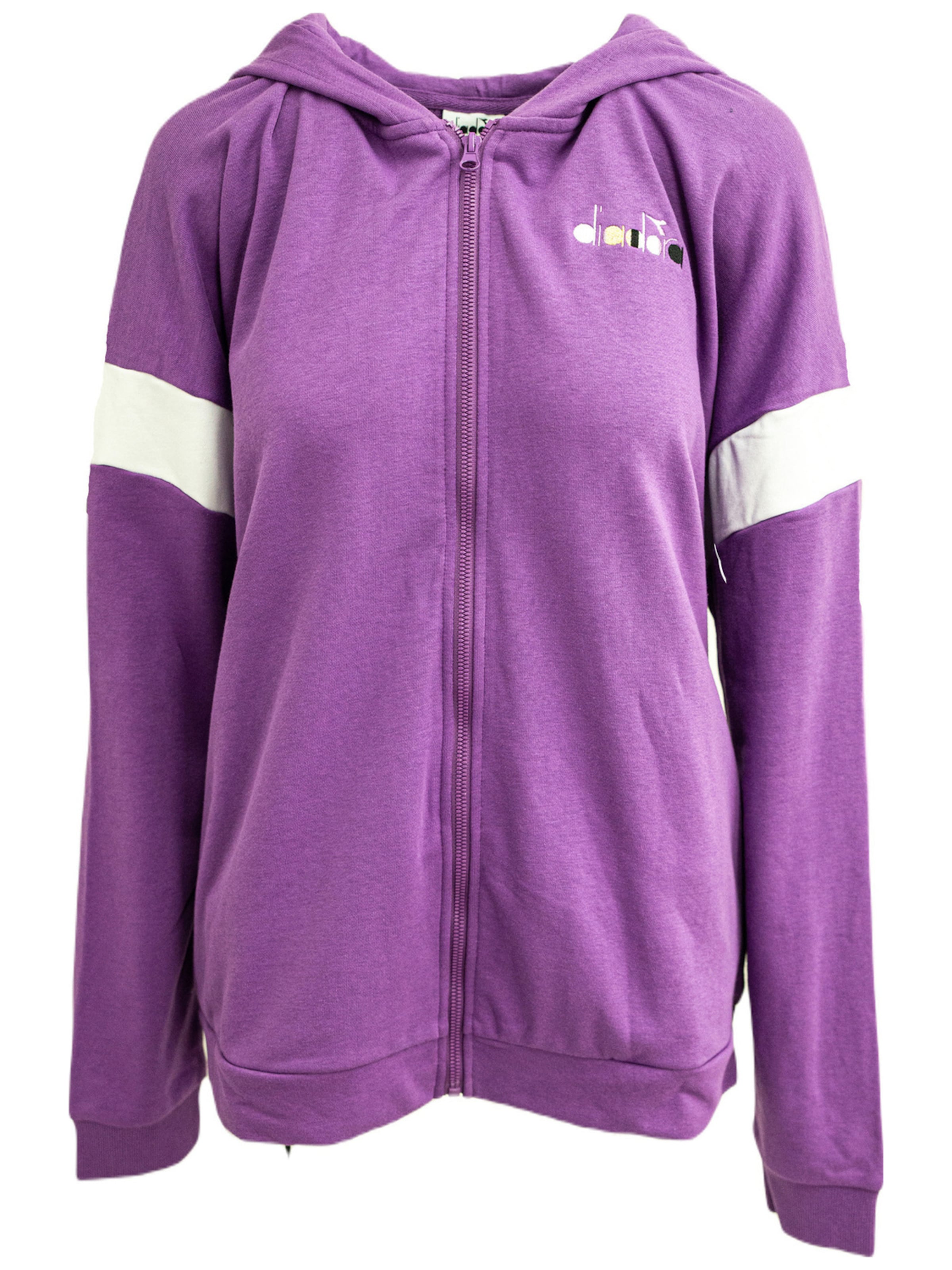 Diadora Zip-Up Hoodie 'Fz Spotlight' in Purple: front