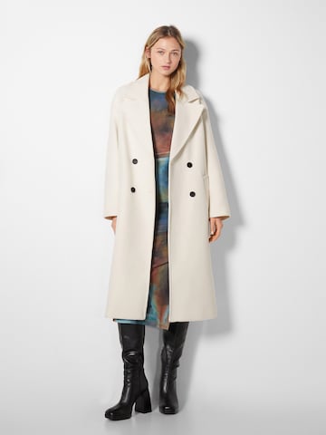 Bershka Between-Seasons Coat in Beige