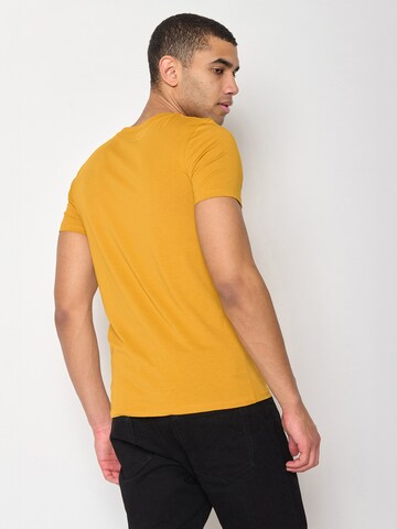 GREENBOMB Shirt 'Bike Knut' in Yellow