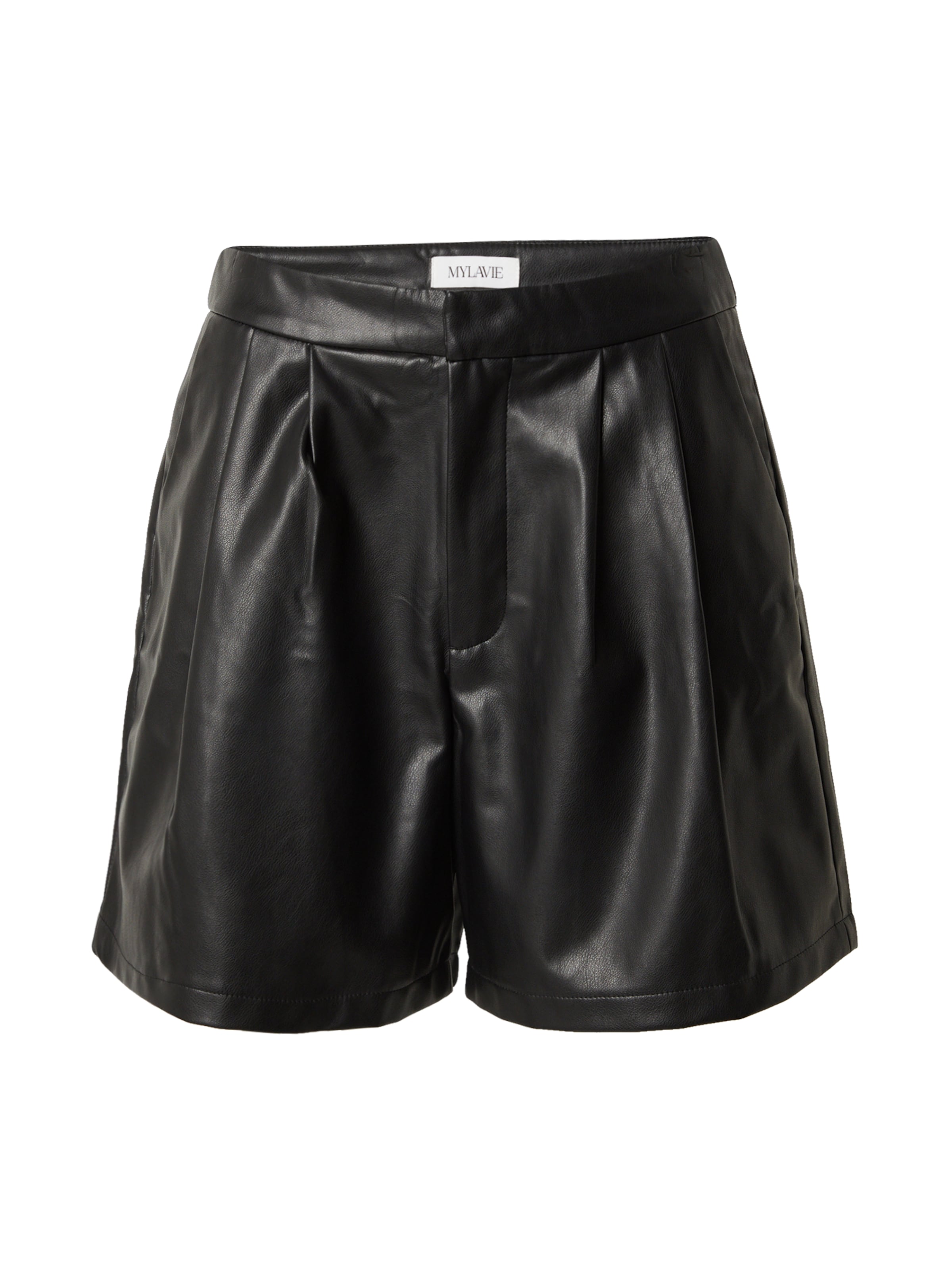 MYLAVIE by Sarah Harrison Wide leg Trousers in Black: front