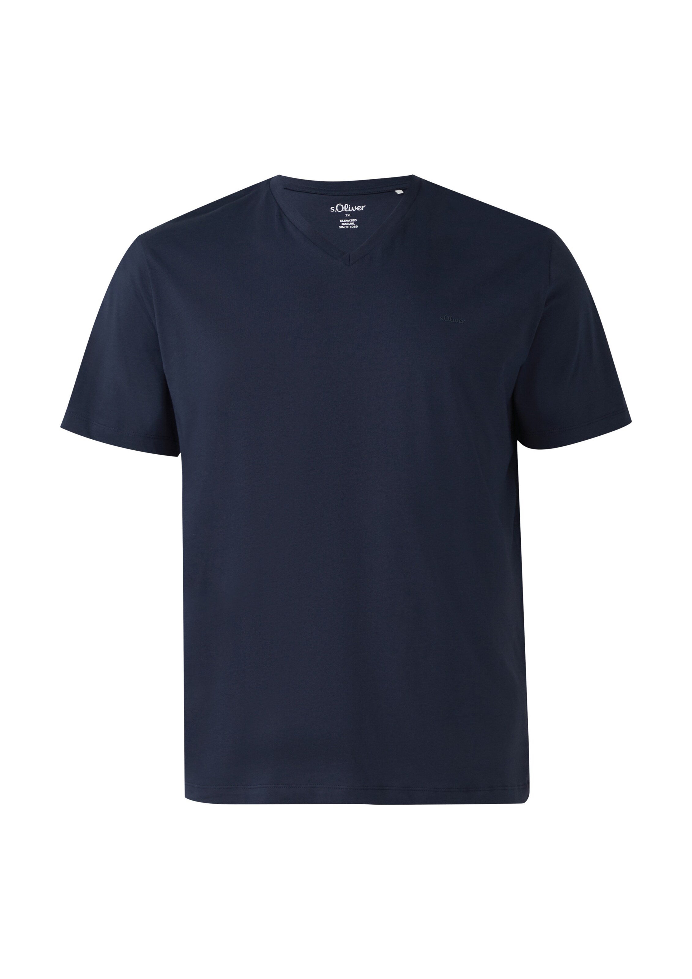 s.Oliver Men Big Sizes Shirt in Blue: front