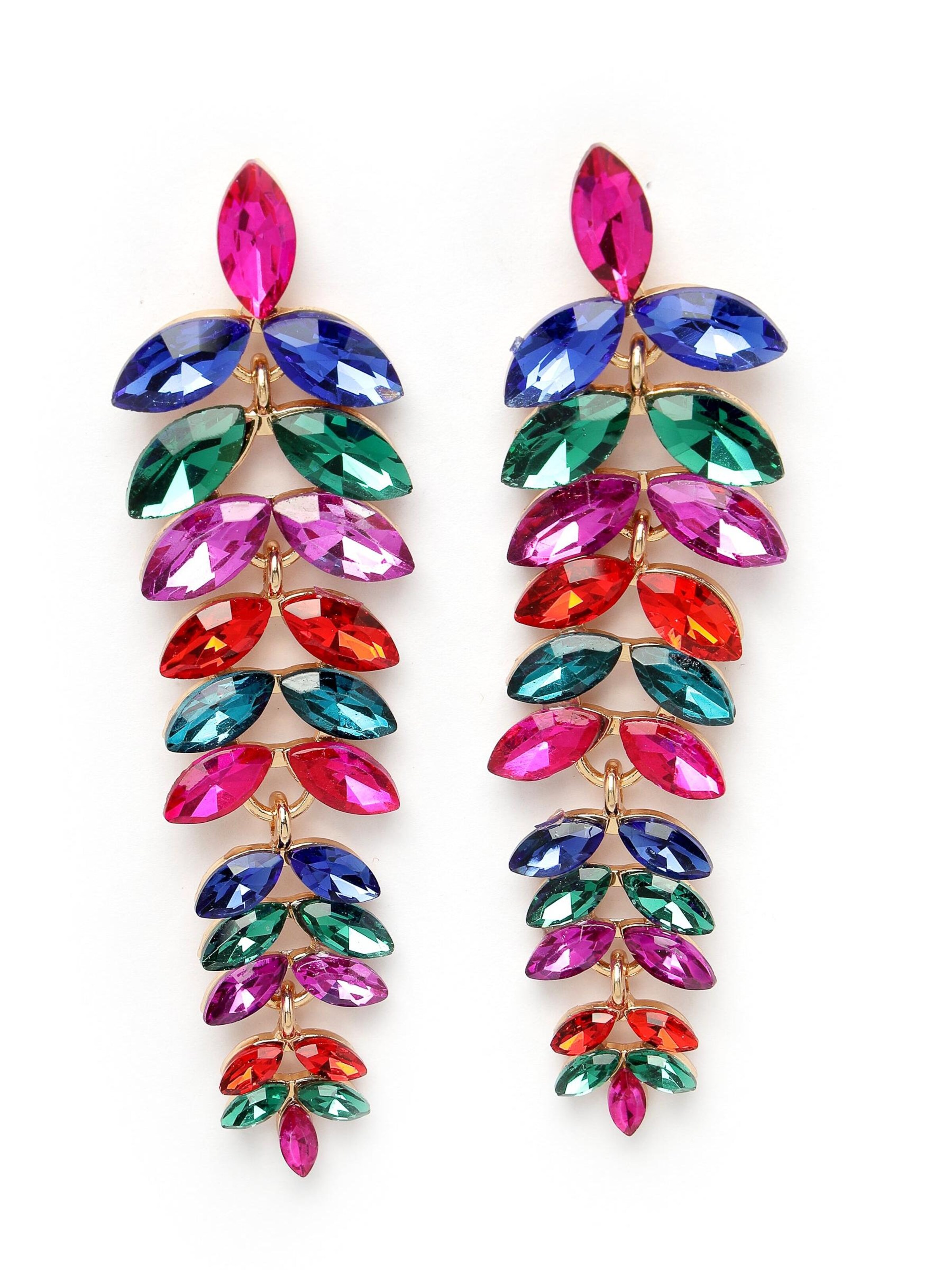 AVANT-GARDE PARIS Boucles d'oreilles 'Gabrielama' en mélange de couleurs, Vue avec produit