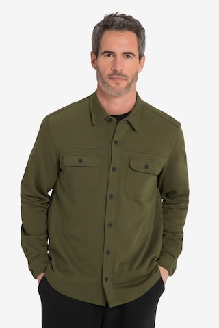 JAY-PI Regular fit Athletic Button Up Shirt in Green: front