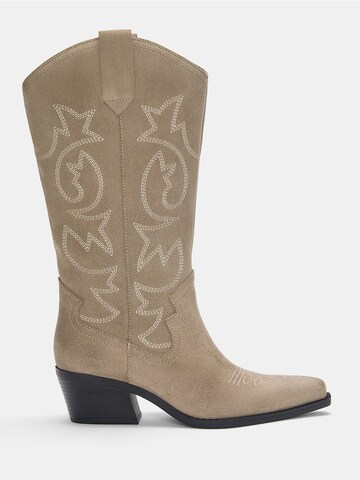 Pull&Bear Buty kowbojskie w kolorze szary
