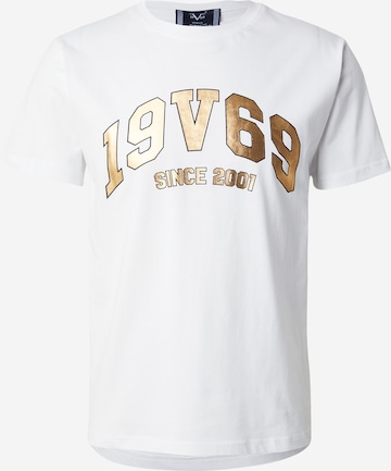 T-Shirt 'Tadeo' 19V69 ITALIA en blanc : devant
