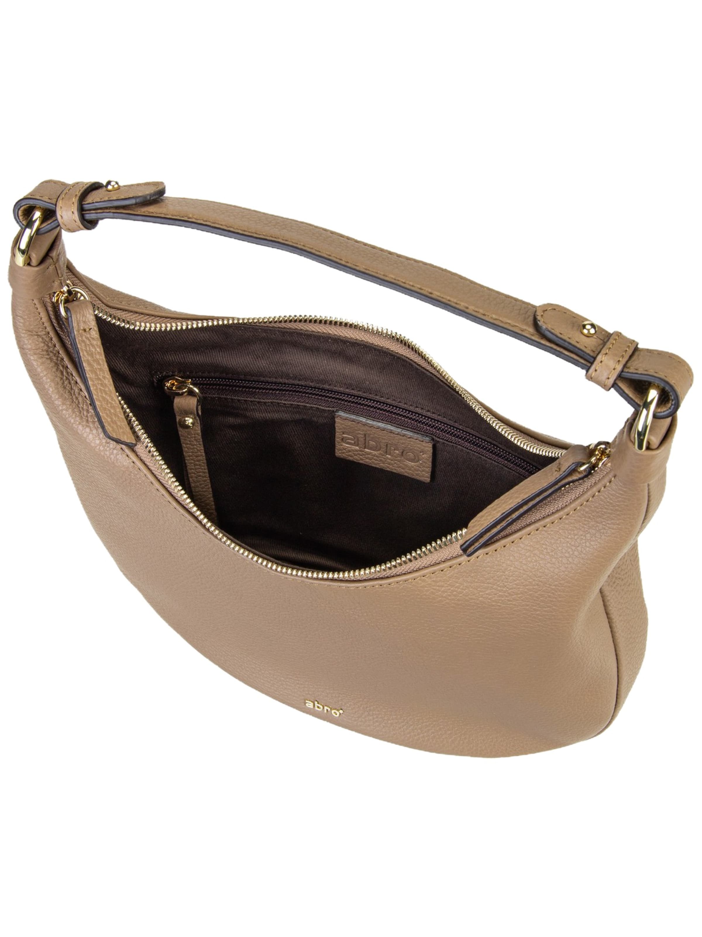 ABRO Schultertasche 'Nana' in Braun