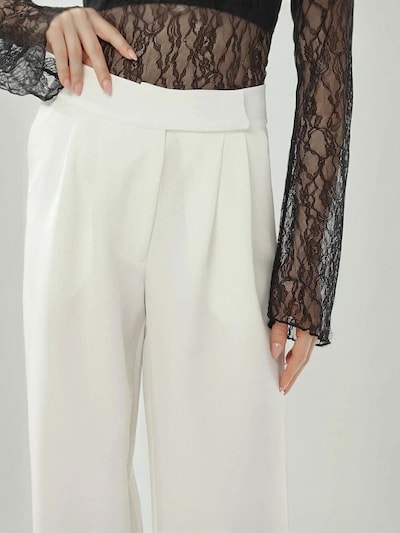 Hiccup Pleat-Front Pants in White, Item view