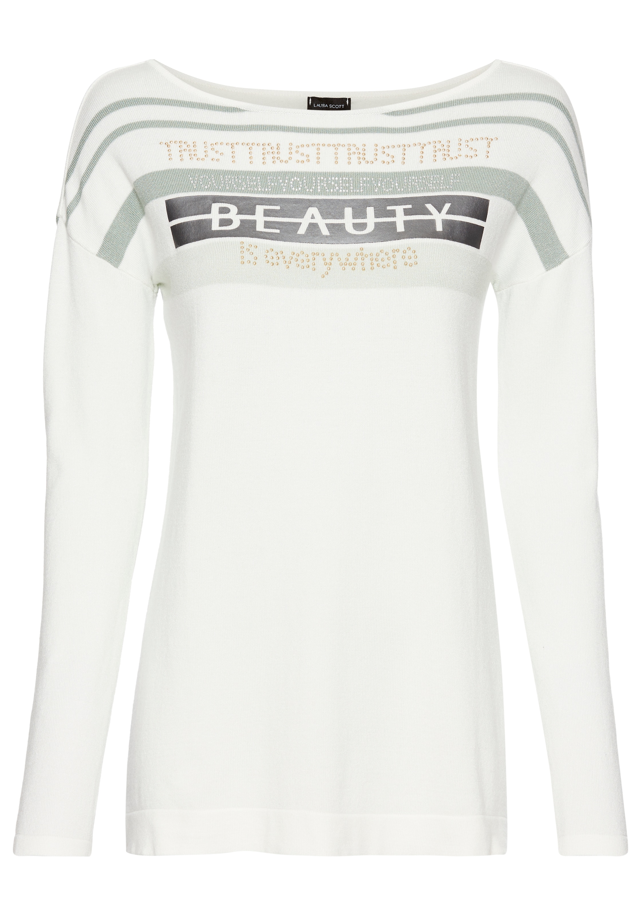 LAURA SCOTT Sweater in White: front