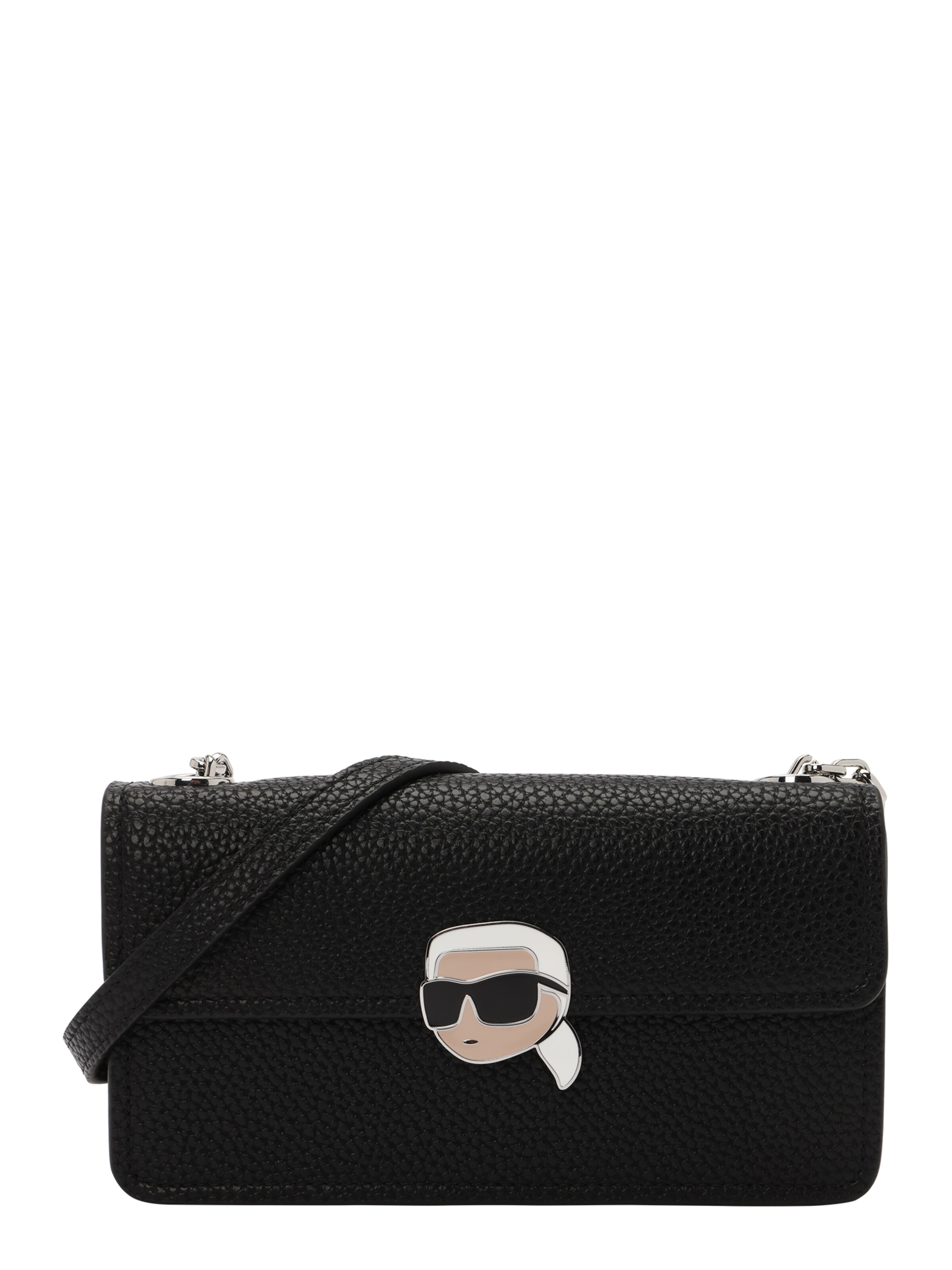 Karl Lagerfeld Crossbody bag 'IKON' in Black: front
