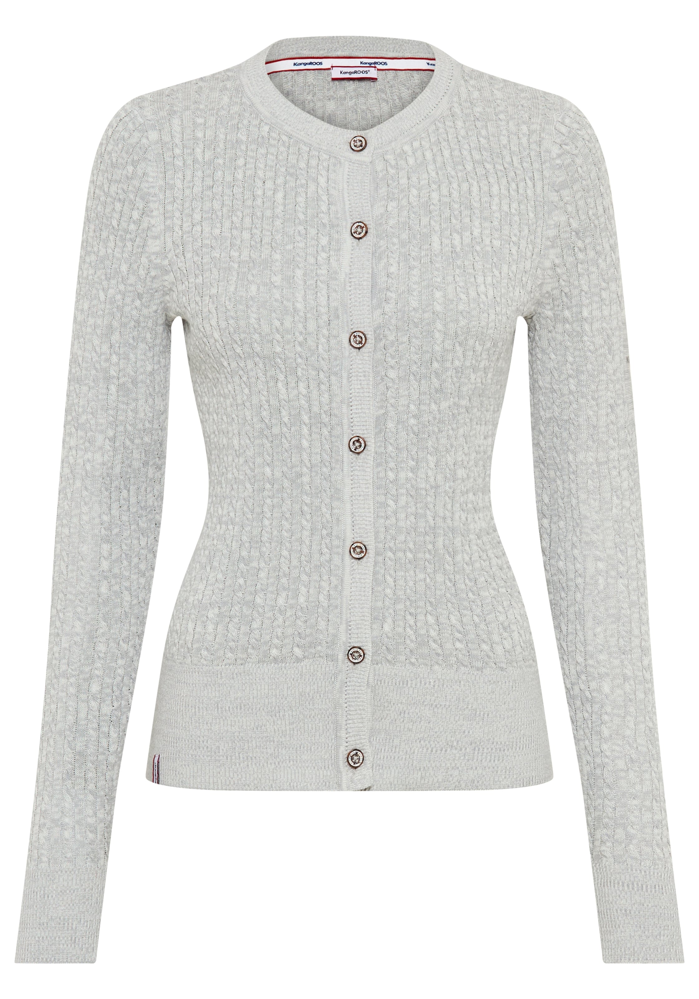 KangaROOS Strickjacke in Grau: Vorderseite