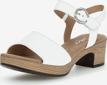 GABOR Strap Sandals in White: front