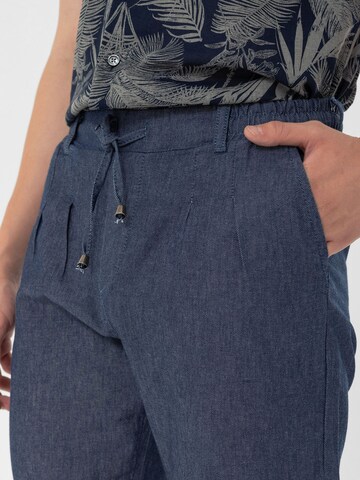 By Diess Collection - Regular Calças com pregas em azul