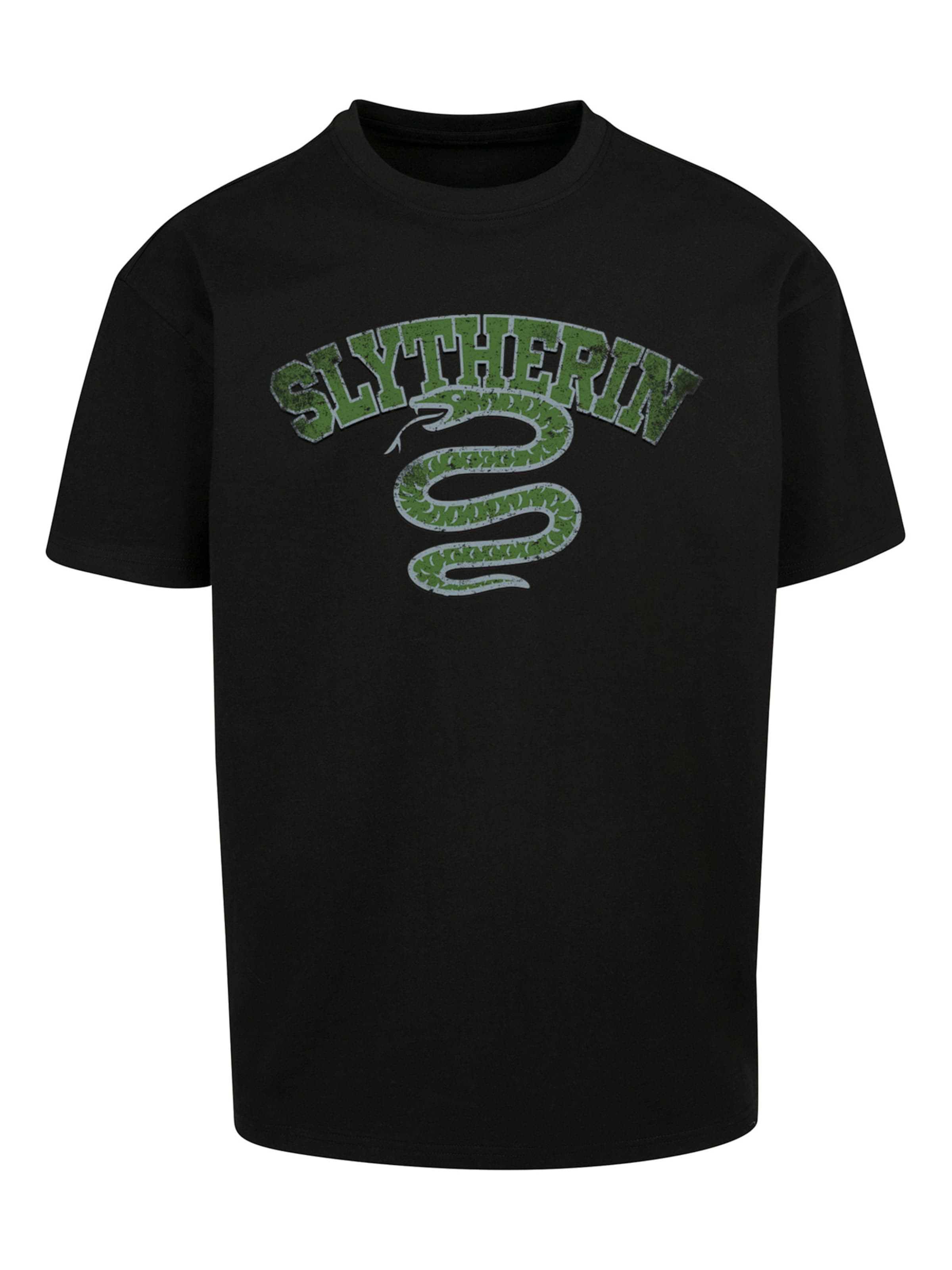 T-Shirt 'Harry Potter Slytherin Sport Emblem' F4NT4STIC en noir : devant