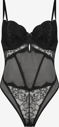 Hunkemöller - Body 'Kattreya' en negro: frente