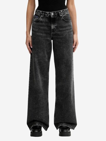 KARL LAGERFELD JEANS Wide leg Jeans 'KLJ Mr Relaxed Denim B1W10060' in Black: front
