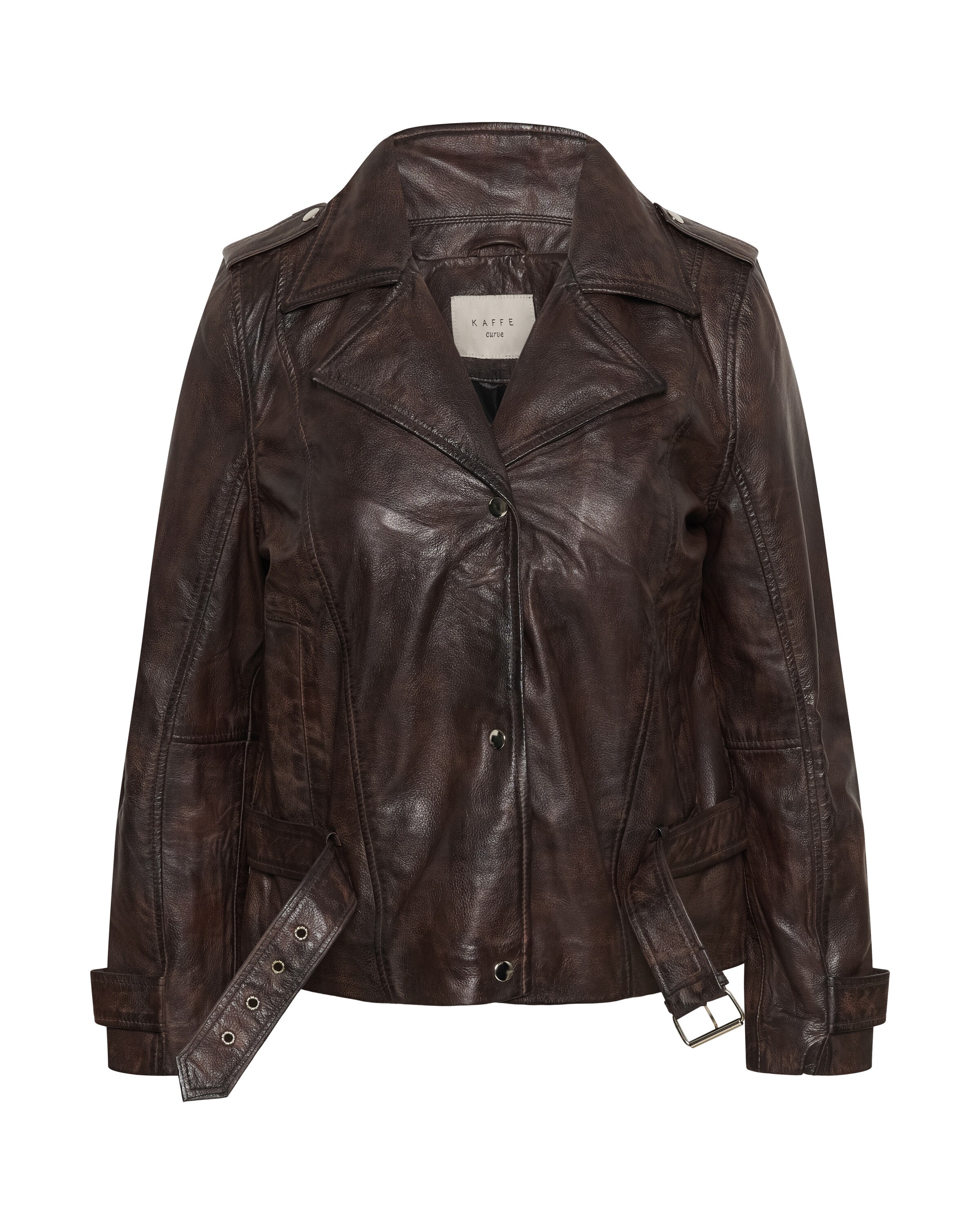 KAFFE CURVE Between-season jacket in Black: front