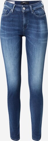 REPLAY Skinny Jeans 'LUZIEN' in Blauw: voorkant