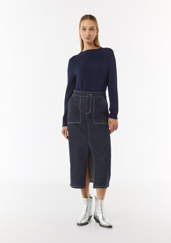 T-shirt comma casual identity en bleu : devant
