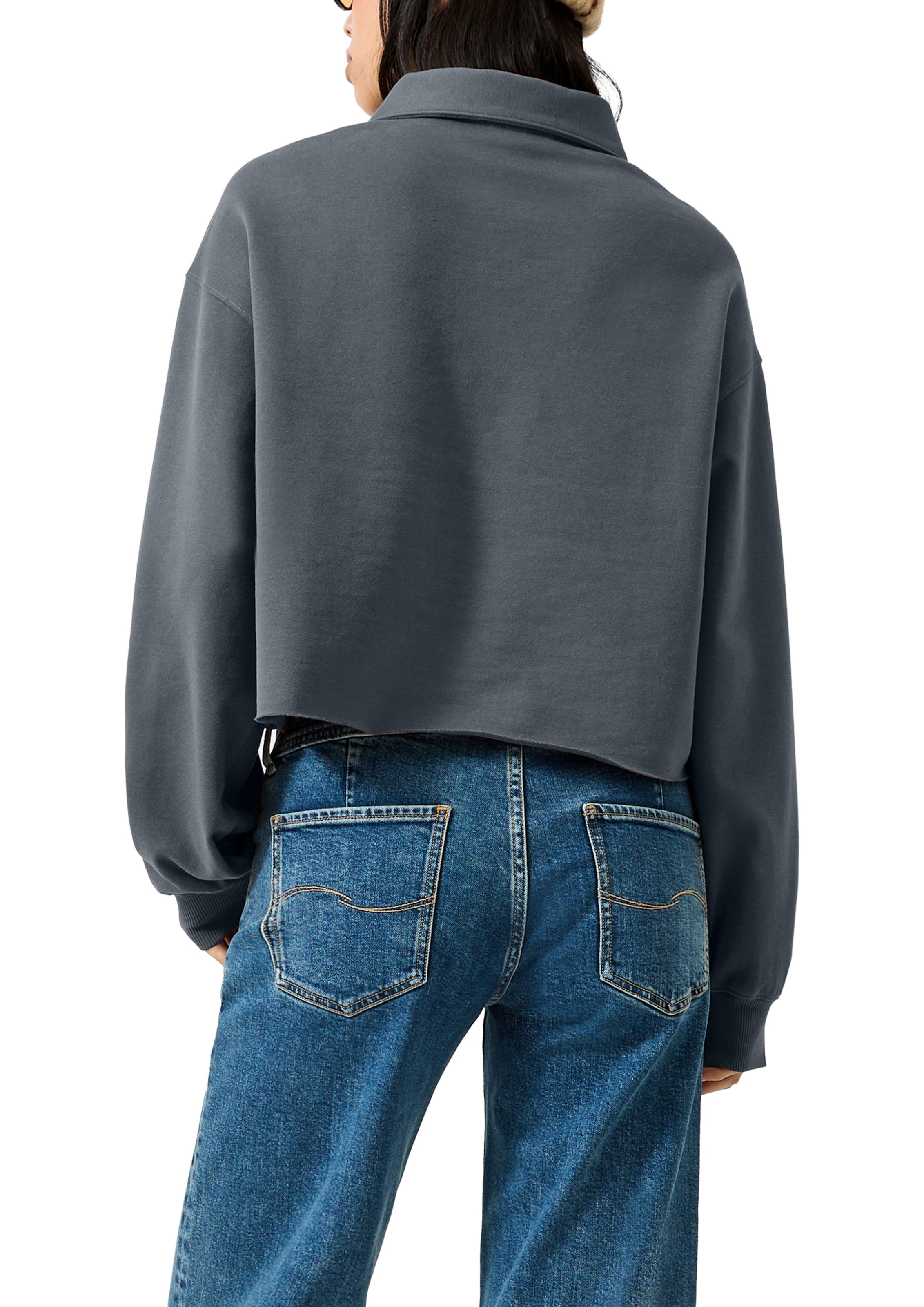 Sweat-shirt QS en gris