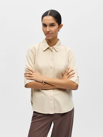 OBJECT Blouse 'OBJFrame' in Grijs: voorkant