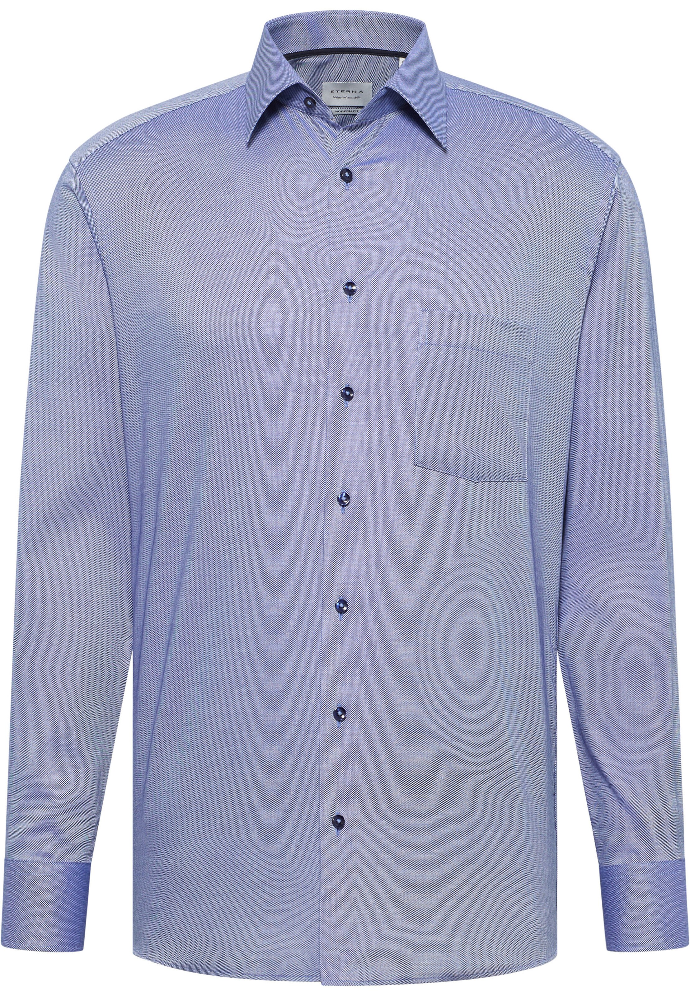 ETERNA Zakelijk overhemd in Blauw: voorkant