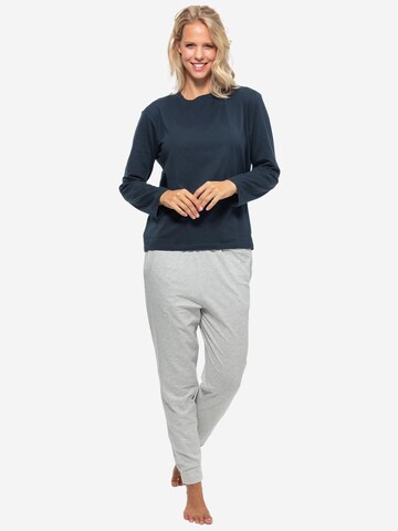 SCHIESSER Pajama 'Cotton' in Grey