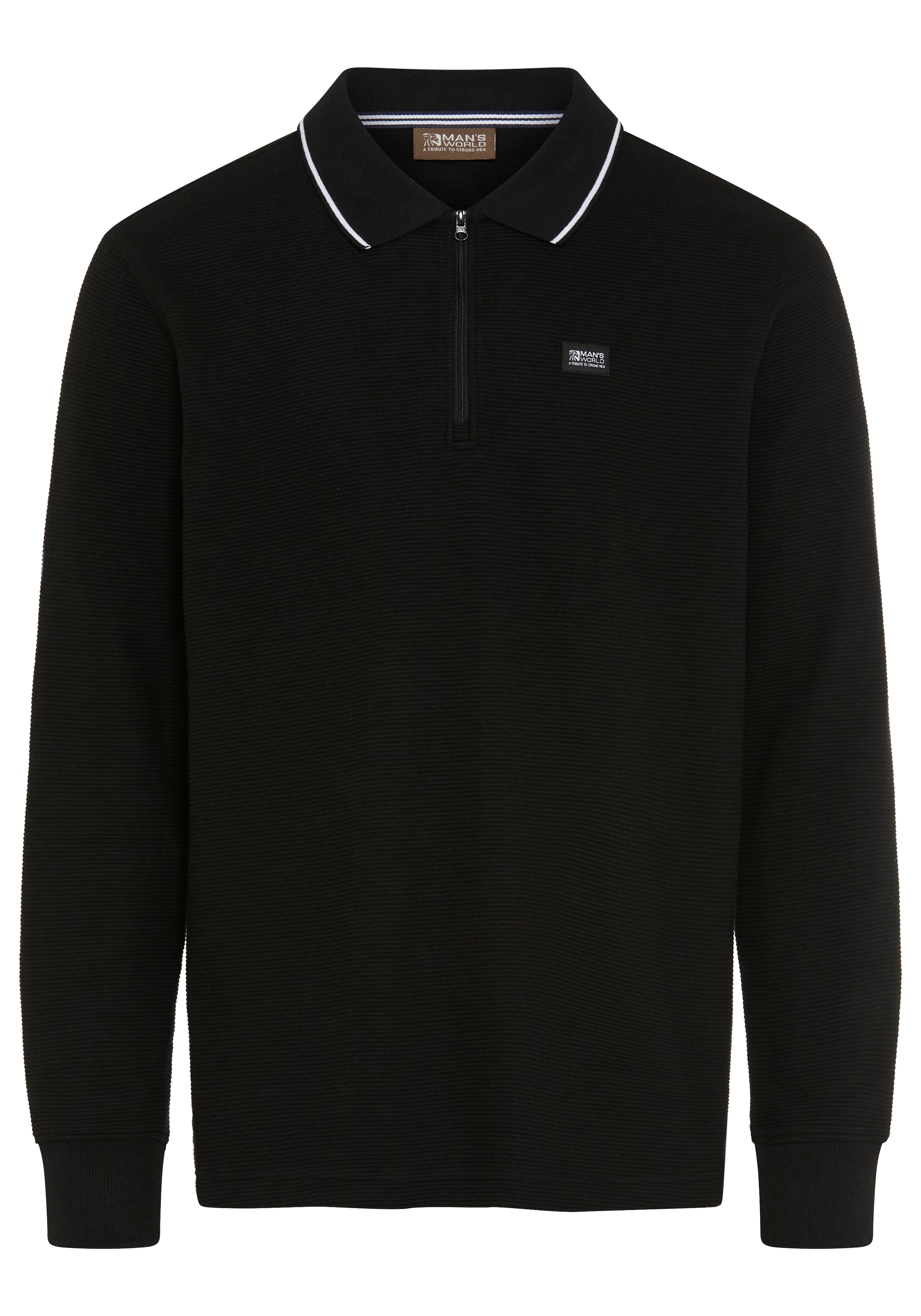 Man's World Sweatshirt in Schwarz: Vorderseite