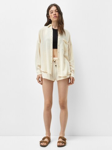 Pull&Bear Bluse in Beige