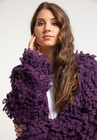 IZIA Knit Cardigan in Purple