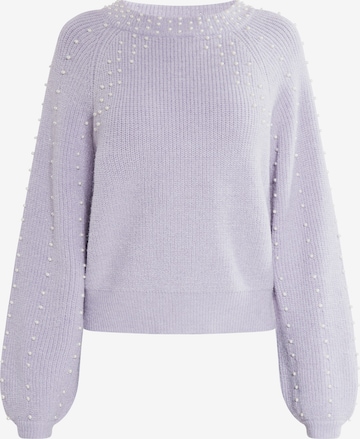 Pull-over faina en violet : devant