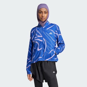 ADIDAS PERFORMANCE Athletic Jacket ' Break the Norm ' in Blue: front