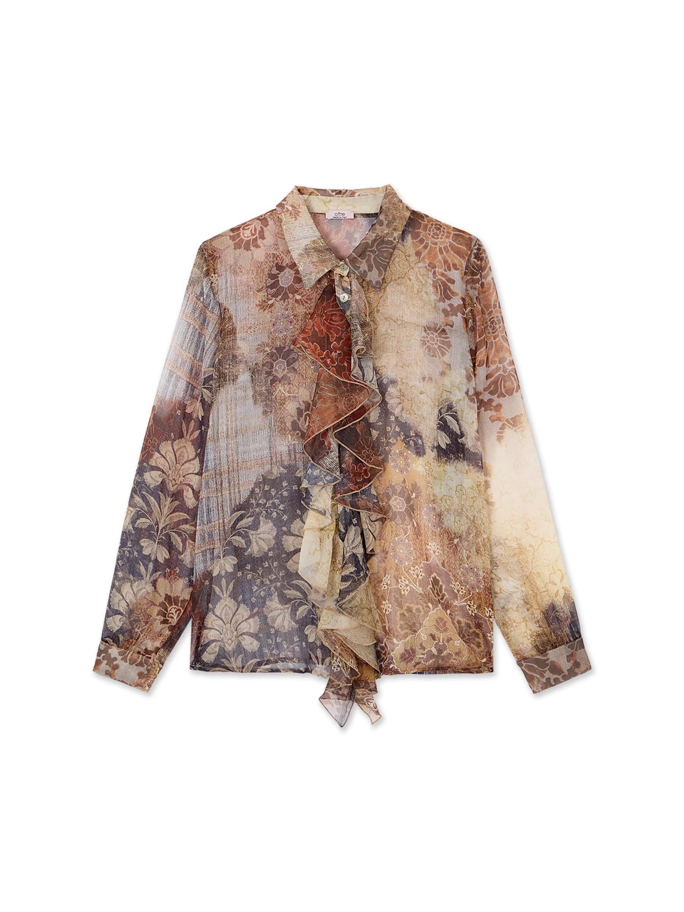 oltre Blouse in Brown: front