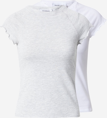 WEEKDAY T-Shirt 'Vita' in Grau: predná strana