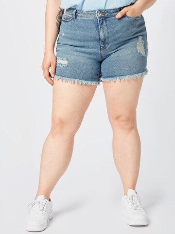 Vero Moda Curve - Regular Calças de ganga em azul: frente